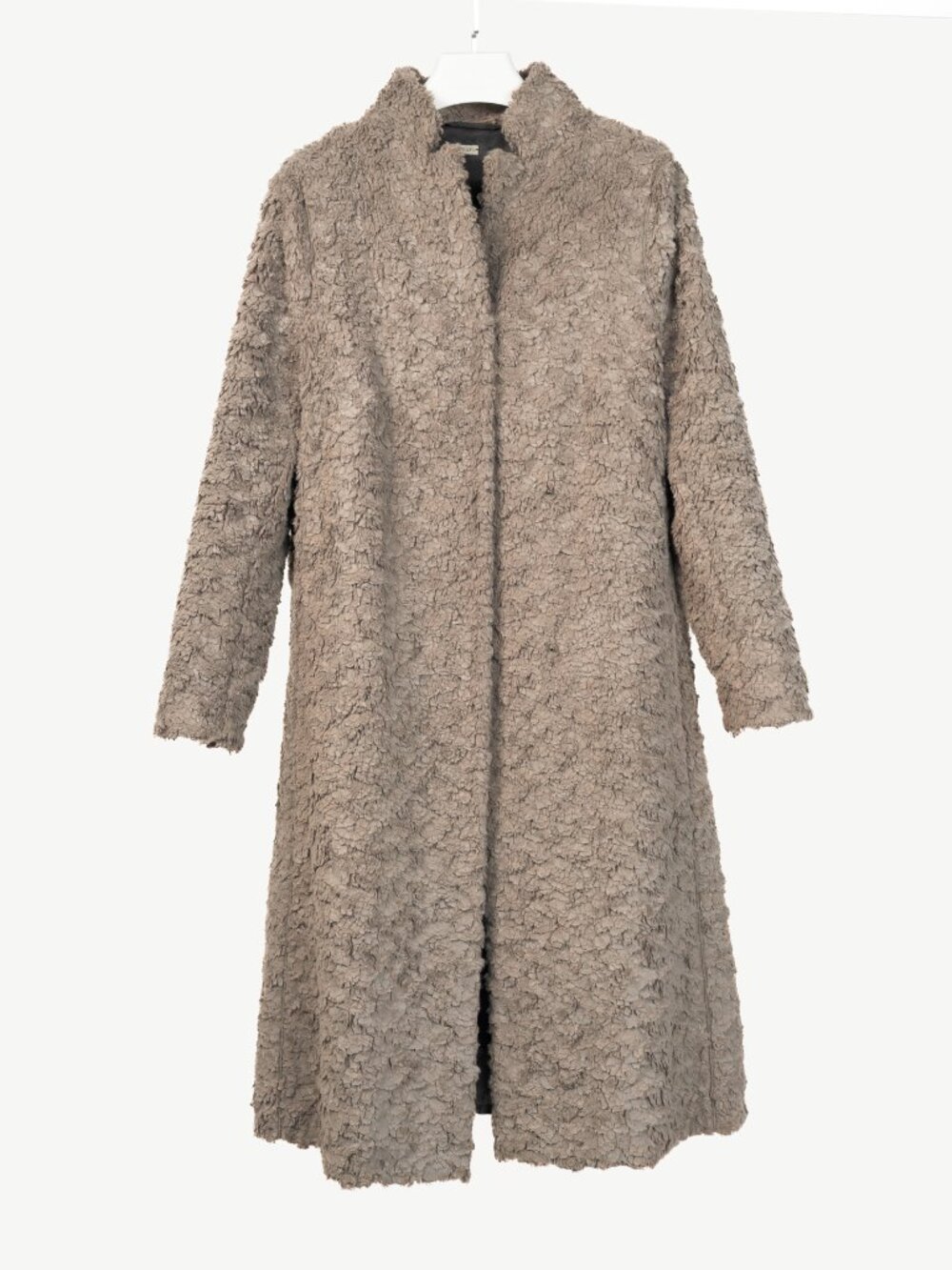 Annette Gortz AW13 "Bird" Grey Faux-Fur Snap-Closure Coat